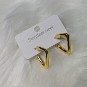 Premium Stainless Steel Geometric Triangle Hoop Earrings