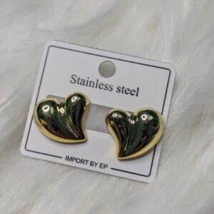 Stainless Steel Heart Studs for Ladies